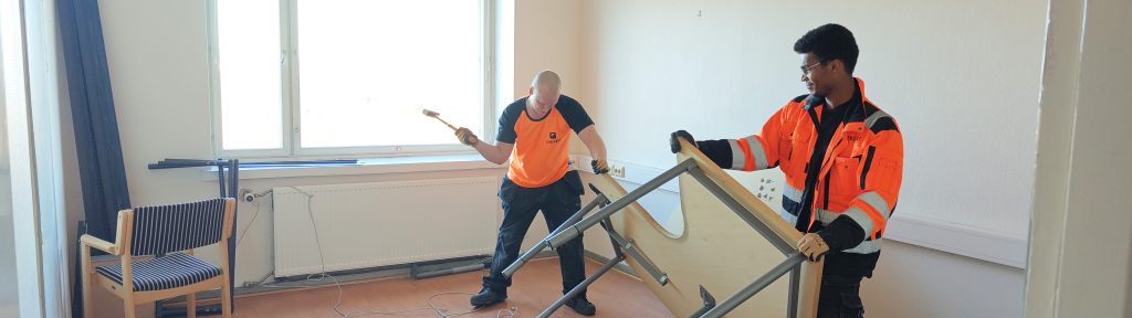 Materiaalikierrätys tehdään asianmukaisesti silloin, kun kalusteille ei löydy uutta käyttäjää.